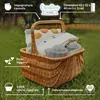 Creative Home Cestino Vimini con Manico Olandese | Cesto Anteprima dell’immagine prodotto 5