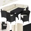 CASARIA® Polyrattan Ecklounge Set WPC Esstisch Ecksofa 2 Produktbild-Vorschau 1