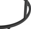 A close-up view of the base of a round table with a black metal frame. Náhľad obrázku produktu