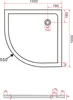 Duschtasse 100 x 100 cm (Viertelkreis) Produktbild-Vorschau 2