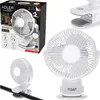 Bateriový ventilátor 5"/12,7 cm s klipem – USB / LED, ADLER Náhled obrázku produktu 3