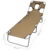 vidaXL Lehátko Skládací polštář Nastavitelné opěradlo Taupe Náhled obrázku produktu 6
