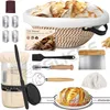 Gliese 10-teilig Gärkorb Brot Set, 23 cm Gärkorb rund und Produktbild-Vorschau 1