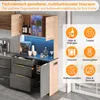 Küchenhochschrank 100x40x180 cm mit LED & Steckdose – Produktbild-Vorschau 9