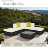 Salon en rotin avec structure en aluminium Paris - noir Voir les images du produit 4