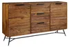 FineBuy Sideboard Sheesham Bois Massif 160cm 2 portes & 3 Voir les images du produit 6