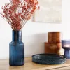 HOMLA TOLLE gestreifte Glasvase navy blau 10x22 cm Produktbild-Vorschau 2