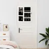 vidaXL Nástenná šperkovnica so zrkadlom biela 30x8,5x67 cm Náhľad obrázku produktu 3