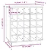 vidaXL Weinregal Weiß 55,5x34x61 cm Massivholz Kiefer Produktbild-Vorschau 8