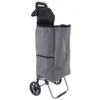 A shopping trolley with a grey fabric bag and black trim, shown against a white background. Produktbild-Vorschau