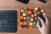 MuchoWow® Mauspad Mousepad Retro - Muster - Blumen - 1970er Produktbild-Vorschau 5