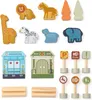 Holz-Eisenbahn ZOO mit Puzzlematte – Zug, Schienen, Tiere, Produktbild-Vorschau 14