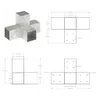 vidaXL Connettore per pali a X Metallo zincato 81 x 81 mm Anteprima dell’immagine prodotto 6