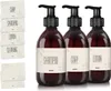 Oputec 3 x 300ml braune Seifenspender aus Kunststoff + Produktbild-Vorschau 1