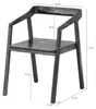 MASSIVMOEBEL24 Stuhl Sheesham 45x51x76 braun lackiert Produktbild-Vorschau 8