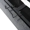 A close-up view of a metal bracket attached to the side of a gray upholstered bed frame. Anteprima dell’immagine prodotto