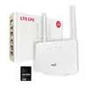 A white LTE CPE router and its packaging are displayed against a white background, with a small black battery pack in the foreground. Náhled obrázku produktu