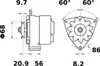 Alternateur MAHLE MG 604 65 A 14 V adapté pour Voir les images du produit 2