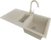 PRIMAGRAN Granitspüle Beige 90x50cm, Spülbecken 1,5 Becken Produktbild-Vorschau 1