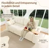 Merax Teddyplüsch Sofa 3-Sitzer modular mit Hydraulik Produktbild-Vorschau 7