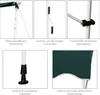 A collage of close-up images showing different features of a green awning. Náhled obrázku produktu