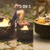 Outsunny 3-in-1 Feuerschale Ø60 x 39cm aus Edelstahl Produktbild-Vorschau 4