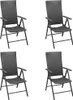vidaXL Chaises de jardin 4 pcs. Poly rotin noir Voir les images du produit 7
