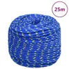 vidaXL Corde de bateau bleu 8 mm 25 m Polypropylène Voir les images du produit 6