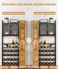 A split image showcasing a wine rack with two possible configurations for installation. Anteprima dell’immagine prodotto