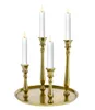 Dekokerzenständer Kerzentablett gold massives Aluminium 4 Produktbild-Vorschau 2