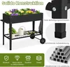 Hochbeet aus Metall mit Rollen, Ablage und Haken - Schwarz Produktbild-Vorschau 5