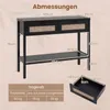 COSTWAY Konsolentisch, Beistelltisch mit offener Ablage & 2 Produktbild-Vorschau 3