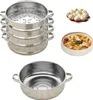 Parní hrnec, nerezová ocel, 5 pater, průměr 30 cm, vhodný Náhled obrázku produktu 1