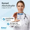 200 "Romed" Alkoholtupfer 65 mm x 30 mm weiss (2 x 100) Produktbild-Vorschau 5