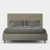 Modernes Doppelbett 160x200 mit Bettkasten in Kunstleder Produktbild-Vorschau 1
