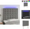 vidaXL LED Kopfteil Dunkelgrau 80x5x118/128 cm Stoff -  Produktbild-Vorschau 1