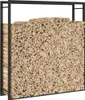 Brennholzregal Mattschwarz 110x28x116 cm Stahl Produktbild-Vorschau 5