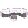 The Living Store 8-tlg. Garten-Sofagarnitur mit Kissen Produktbild-Vorschau 4
