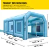 SucceBuy Cabina di verniciatura gonfiabile, 8,8 x 6,9 x 4,9 Anteprima dell’immagine prodotto 7
