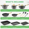 Set completo da cucina NutriChef nero marmo – 22 pezzi con Anteprima dell’immagine prodotto 7