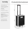 A product information graphic showing a rolling tool case with dimensions and technical specifications. Produktbild-Vorschau