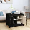 Couchtisch Schwarz 71x49x55 cm Massivholz Kiefer , Produktbild-Vorschau 3