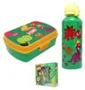 Crazy Dino 2 tlg Kinder Lunch Set Brotdose Alu Trinkflasche Produktbild-Vorschau 1
