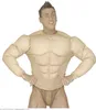 A man wearing a padded muscle costume and a leopard-print brief. Voir les images du produit