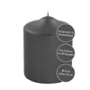 Fink CANDLE, metallic Stumpenkerze, Paraffin, schwarz, L. 8 Produktbild-Vorschau 2