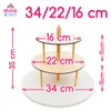 3-stöckiger Tortenständer 34/22/16 cm Brand4Cake Produktbild-Vorschau 2