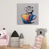 ArtUniverse Leinwandbild Katze In Bunter Tasse 60 x 60 cm Produktbild-Vorschau 6
