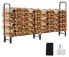 Pevný regál na dřevo pro krb, nosnost 300 kg, rozměry 244 x Náhled obrázku produktu 10