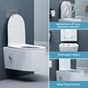 doporro WC Suspendu Blanc Cuvette Céramique Toilette avec Voir les images du produit 5