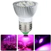 A grow light bulb with three inset images showing plants under purple light. Náhľad obrázku produktu